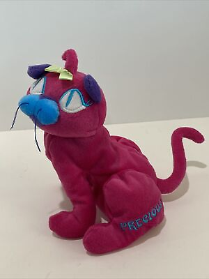#ad GMA Access Inc Pink Purple 8” Plush Bean Bag Precious the Cat Vintage 2000 Y2K $10.96