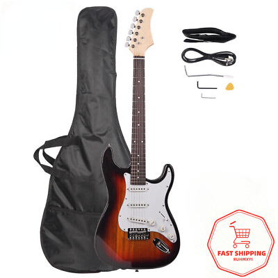 #ad Hot Sell 6 Strings Rosewood Fingerboard Electric Guitar Kit Sunset ColorRUYI $84.69
