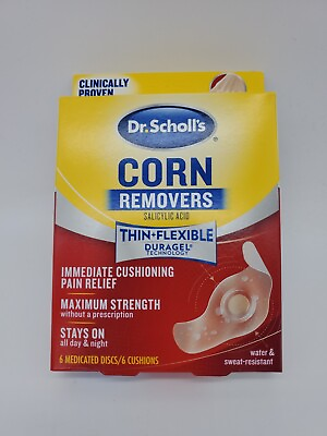#ad Dr Scholl#x27;s Duragel Medicated CORN REMOVER Pads for toes 6 Cushions $8.88