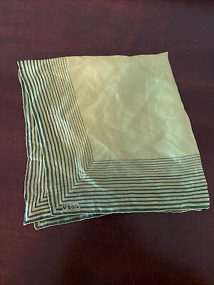 #ad Vintage Vera Neumann Scarf with Green Lines Pattern $19.99