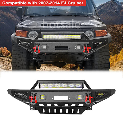 #ad Steel Complete Front Bumper For 2007 2014 Toyota FJ Cruiser w Winch Seat amp; Light $778.99