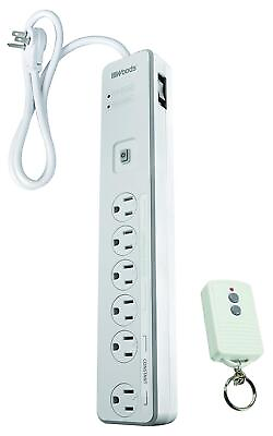 #ad 41715 Energy Saving Surge Protector Power Strip with 80 Range Remote Control ... $53.84