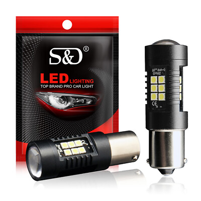 #ad 2Pcs 1156 BA15S P21W 21SMD LED Car Tail Backup Reverse Light Bulbs 2400Lm White $9.02