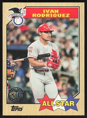 #ad 2017 Topps 1987 Baseball 30th Anniversary Ivan Rodriguez #87 132 Texas Rangers $1.55