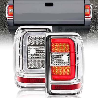 #ad LED Tail Lights For Ford Ranger 2001 2011 Clear Lens Chrome Housing C Light Bar $119.00
