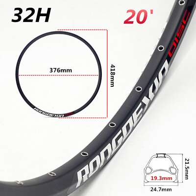 #ad Bike Wheel Rim 20 inch 24 28 32 36 Holes Aluminum Alloy Disc Brake Rim C $77.31