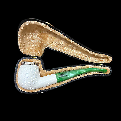 #ad Block Meerschaum Pipe 925 silver smoking tobacco pipe with w case MD 363 $164.94