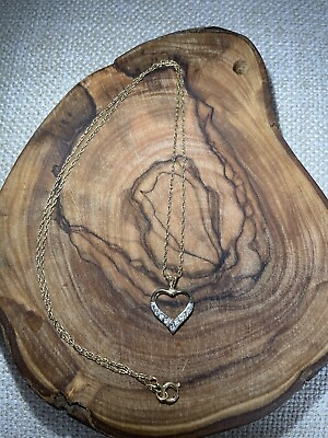 #ad Diamond Heart Pendant Necklace $75.00