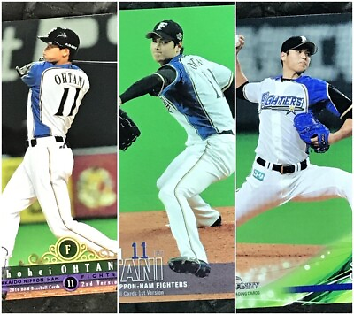 #ad Shohei Ohtani BBM 2016 2017 2019 Baseball Japanese Cards Lot 3 Dodgers Rare $89.99