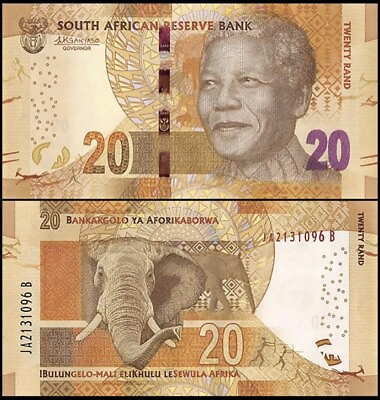 #ad SOUTH AFRICA 20 Rand 2015 P 139 UNC World Currency $5.95