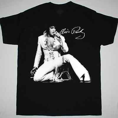 #ad Elvis Presley Signature T Shirt Short Sleeve Cotton Black S 45XL Free Shipping $16.99