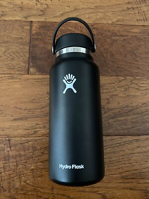 #ad Hydro Flask Water Bottle Stainless Steel Black W32BTS001 $11.00