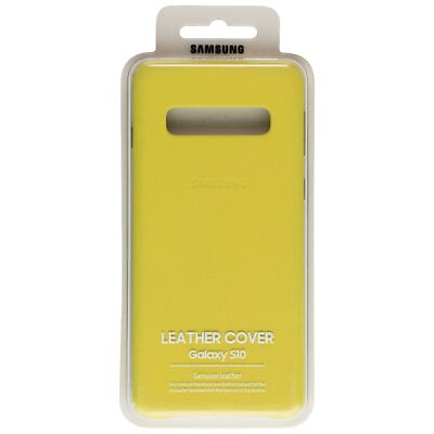 #ad Samsung Official Leather Cover for Samsung Galaxy S10 Yellow $16.49