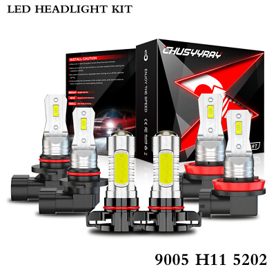 #ad For Chevy Colorado 2019 2020 2021 2022 Combo LED Headlight Fog Light Bulbs Kit $38.99