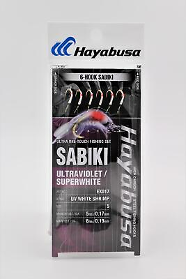 #ad Hayabusa EX017 4 UV White Shrimp 6 hook Sabiki 1Rig 1pc Size 4 $11.42