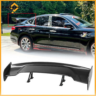 #ad 47quot; Universal Rear Trunk Spoiler Adjustable Carbon Fiber GT Style Racing Wing $80.99