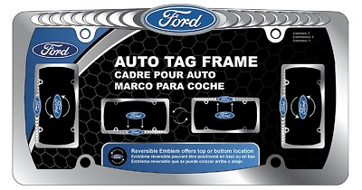 #ad Ford Reversible Logo Car Truck Suv License Chrome Frame $23.99