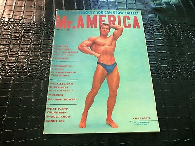 #ad SEPTEMBER 1961 MR MISTER AMERICA bodybuilding magazine LARRY SCOTT $24.99