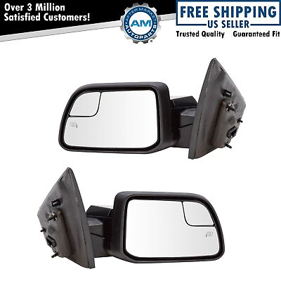 #ad Mirror Power Heated Memory Puddle Spotter Pair Set for 11 14 Ford Edge New $175.65