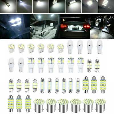 42PCS Car Interior Combo LED Map Dome Door Trunk License Plate Bulbs Light White $8.44