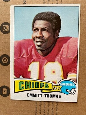 #ad 1975 Topps Football # 340 Emmitt Thomas Kansas City Chiefs $1.75
