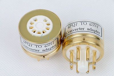 #ad 1PC TOP GOLD PLATED 6CG7 TO 6SN7 6N8P CV181 TUBE CONVERTER ADAPTER $9.50