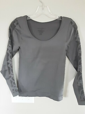 #ad Rhonda Shear L S Stretch Top Shirt Size 2X Charcoal Retail: $29.99 $3.52