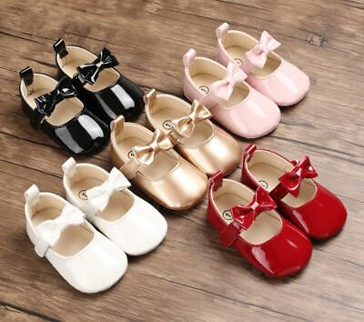 #ad Infant Kid Patent Leather Mary Janes Princess Shoes Newborn Baby Girl Crib Shoes $5.99