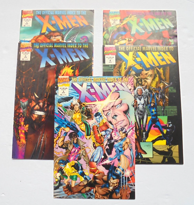 #ad The Official Marvel Index To The X MEN #1 2 3 4 5 Comics GREAT WRAPAROUND COVERS $14.99