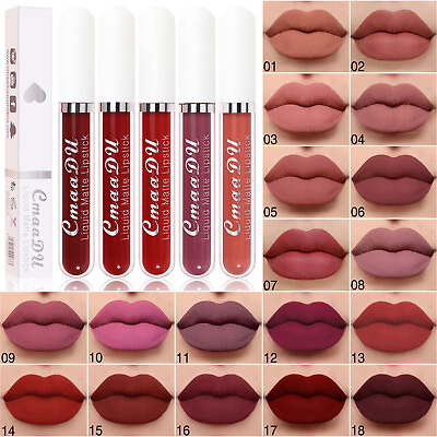 #ad 18Color Long Lasting Lip Gloss Velvet Matte Liquid Lipstick Waterproof Cosmetics $1.60