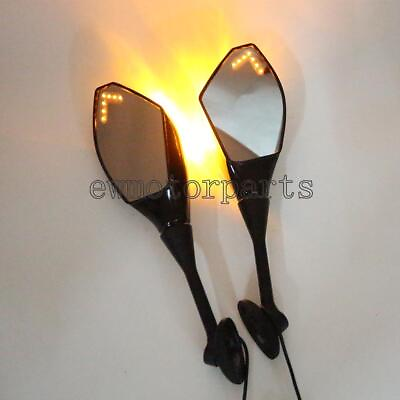 #ad For Honda CBR1000RR 2004 2005 2006 2007 Motorcycle Side Mirrors LED Turn Signal $34.11