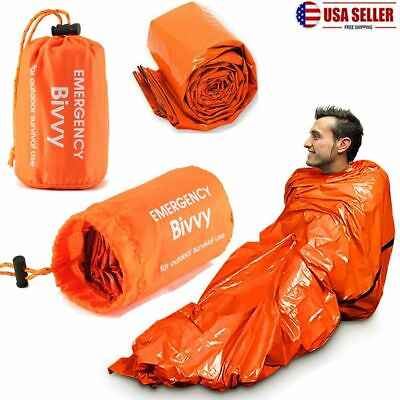 Emergency Survival Gear Thermal Sleeping Bag Waterproof Camping Outdoor Hiking $8.38