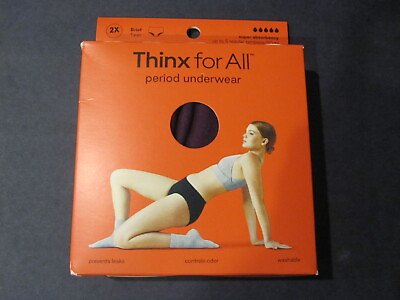 #ad Thinx for All Brief Bikini Hi Waist Boyshort Super Heavy Moderate 2X $5.00