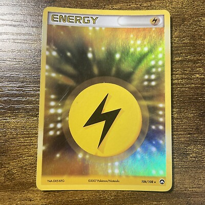 #ad Holo Rare Pokemon LIGHTNING ENERGY Card EX POWER KEEPERS Set 106 108 $4.74