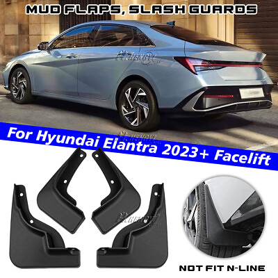#ad 4Pcs Mud Flaps Splash Guard Mudguard Fender for Hyundai Elantra Sedan 2024 $26.12