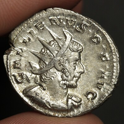 #ad Gallienus Antoninianus Ancient Roman Empire Silver Coin 258AD Choice XF $95.00