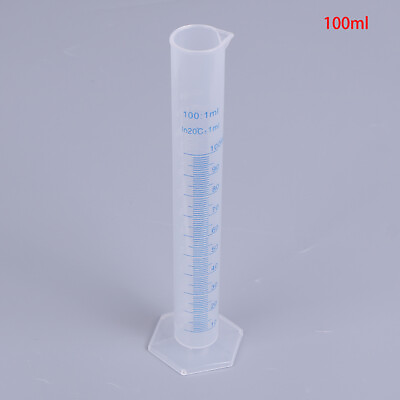 #ad 100ml measuring cylinder blue scale acid and alkali resistant measur $6.58