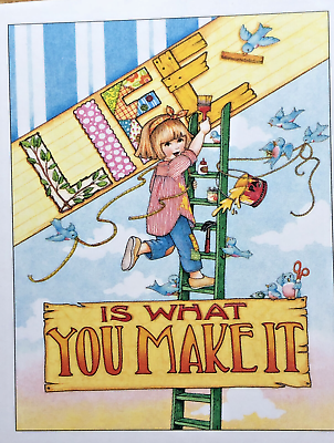 #ad Mary Engelbreit Handmade Magnet Life is What You Make It $2.00