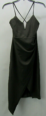 #ad Almost Famous Juniors Faux Wrap Asymmetric Dress MSRP $39 Size M # 3B 1328 NEW $3.56