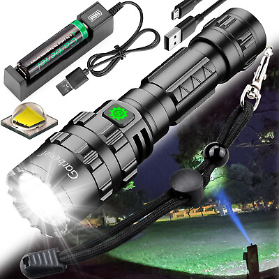 #ad Super Bright LED Tactical Flashlight Police Torch Rechargeable Batteryamp;Charger $15.98