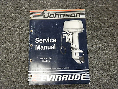 #ad 1988 Johnson Evinrude 9.9 10 14 15 20 25 28 30 35 HP Motor Service Repair Manual $139.30