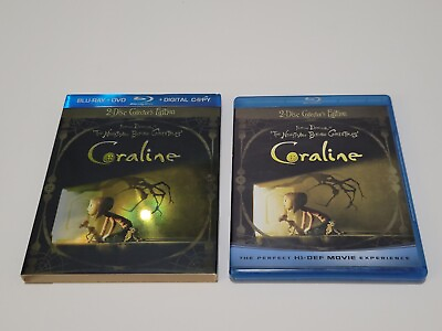 #ad Coraline Collector’s Edition With Slipcover and 3D Glasses Blu Ray 2009 $14.95