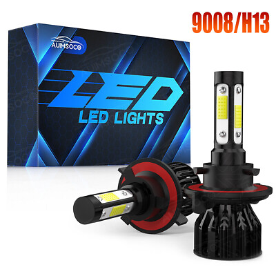 #ad Bright 6000K H13 LED Headlight Lamp Bulbs Kit Hi Lo for Jeep Wrangler JK 2007 19 $49.99