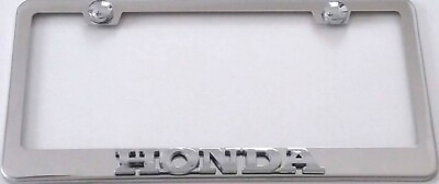 #ad HONDA Stainless Steel License Frame Clear Lens $35.00