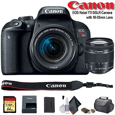 #ad MINT Canon EOS T7i 24.2 MP Wifi DSLR Camera EF S 18 55mm IS $649.99
