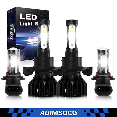 #ad For 2004 2014 Ford F 150 6000k LED Headlight Hi Lo Fog Light Bulbs Combo 4Pcs $49.99