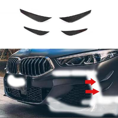 #ad For BMW 8 Series 2023 2024 carbon fibre Front bumper side blade Cover Trim $109.25