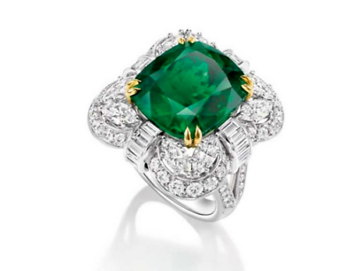 #ad Antique and Modern Style with Green Lab Created Emerald amp; Cubic Zirconia Ring $270.00