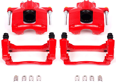 #ad Front S5044 Pair of High Temp Red Powder Coated Calipers $302.99