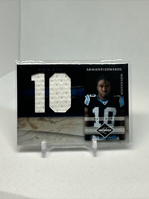 #ad 2010 Limited Jumbo Materials Die Cut Jersey Number 50 Armanti Edwards Rookie RC $3.75